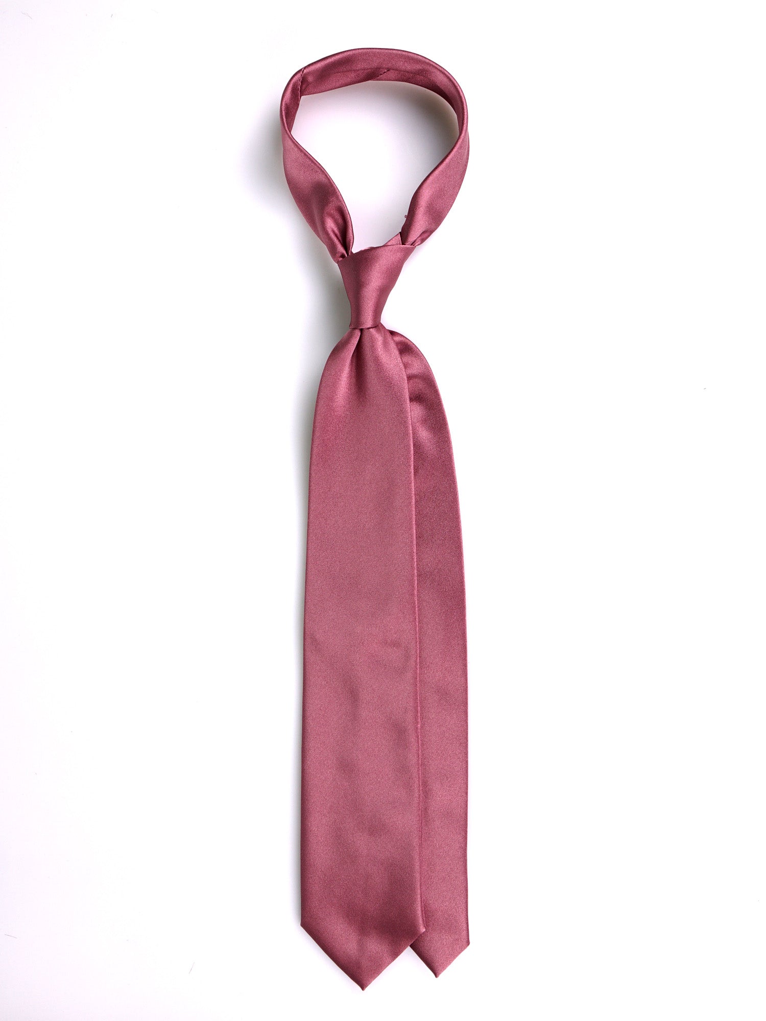 Cravatta 3 pieghe AMANTEA seta raso rosa