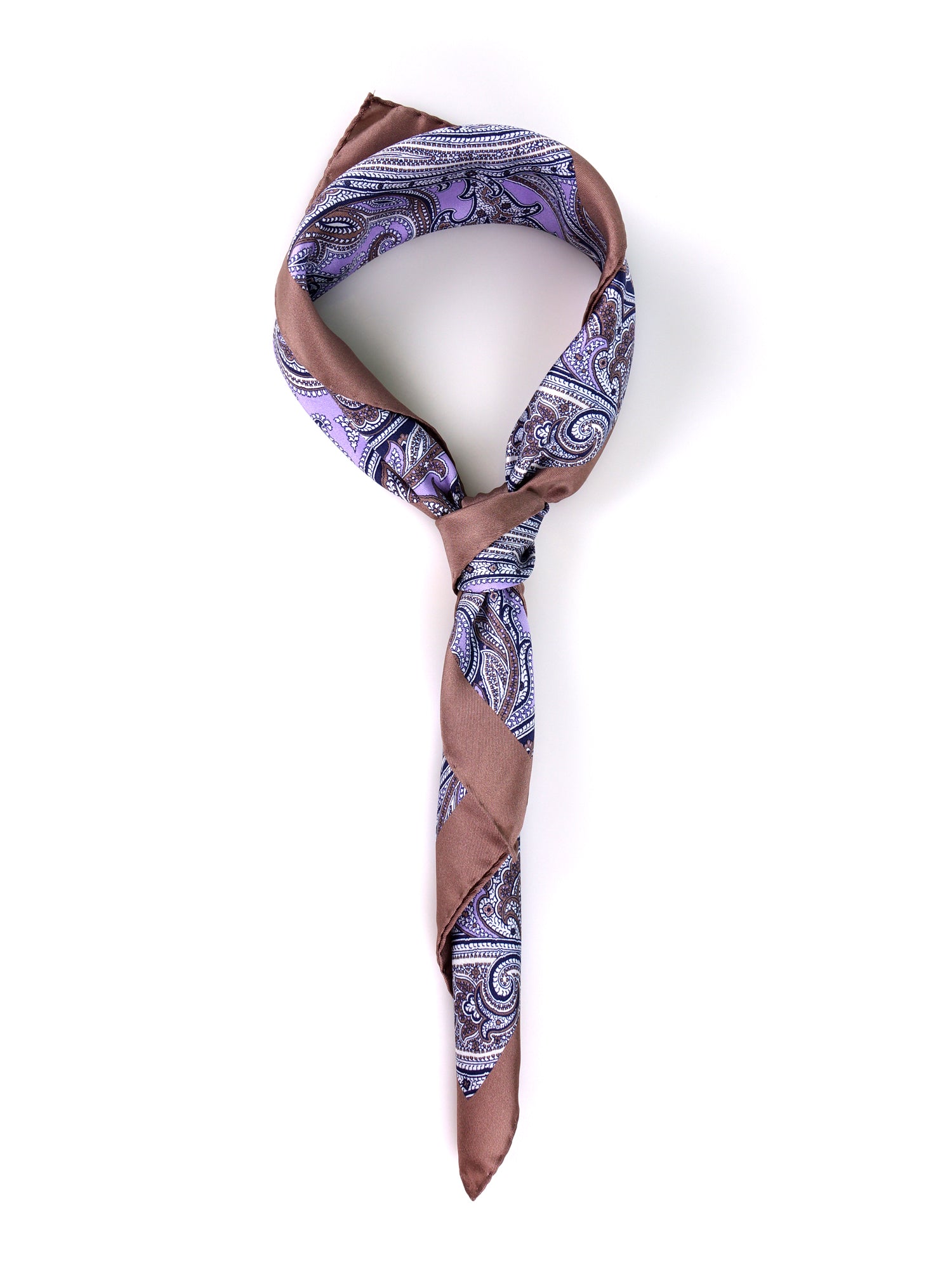 Foulard ARABESQUE glicine in seta stampata