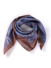 Foulard ARABESQUE celeste in seta stampata