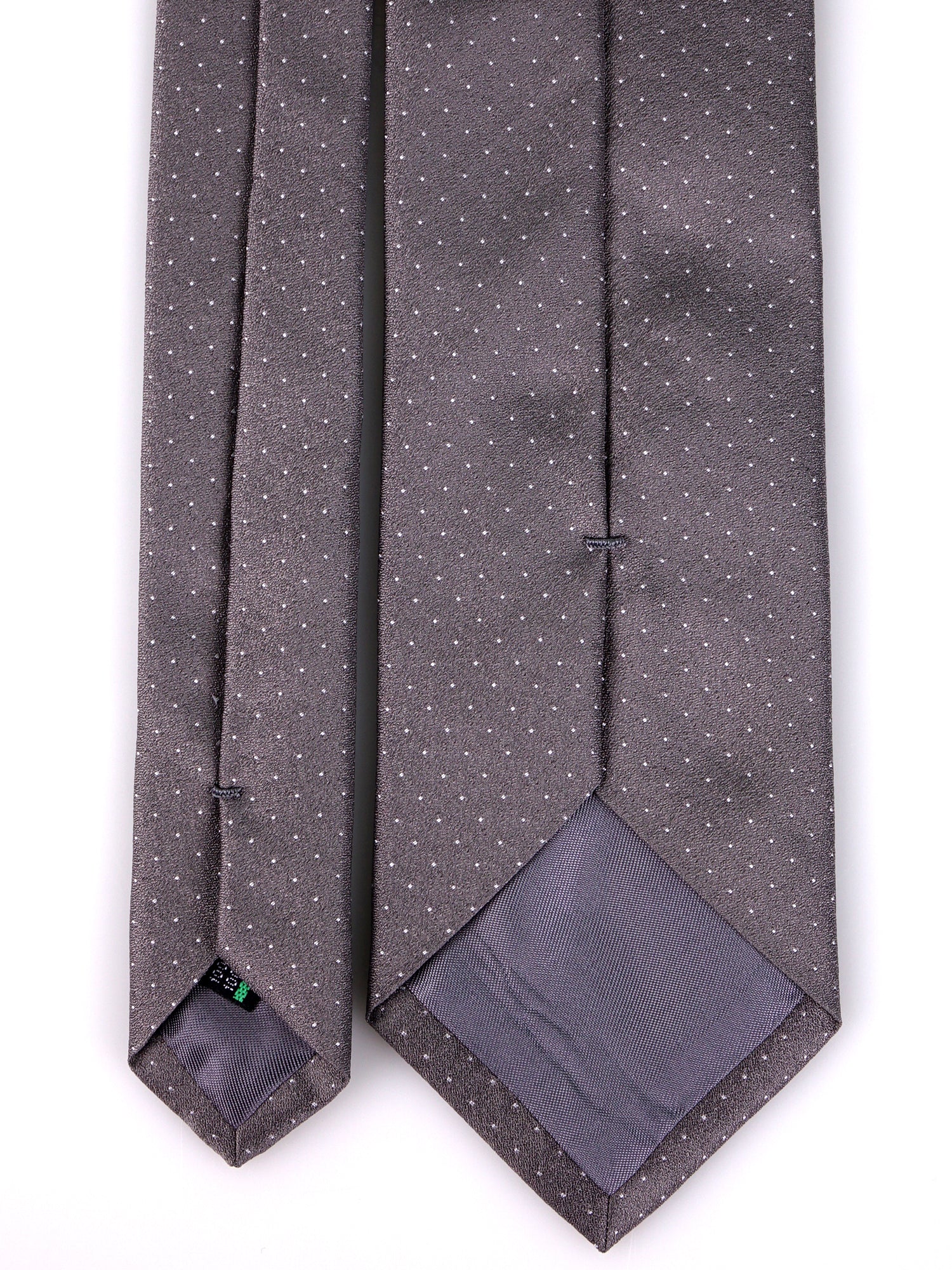 Cravatta 3 Pieghe grigio ARGENTIO seta tessuto
