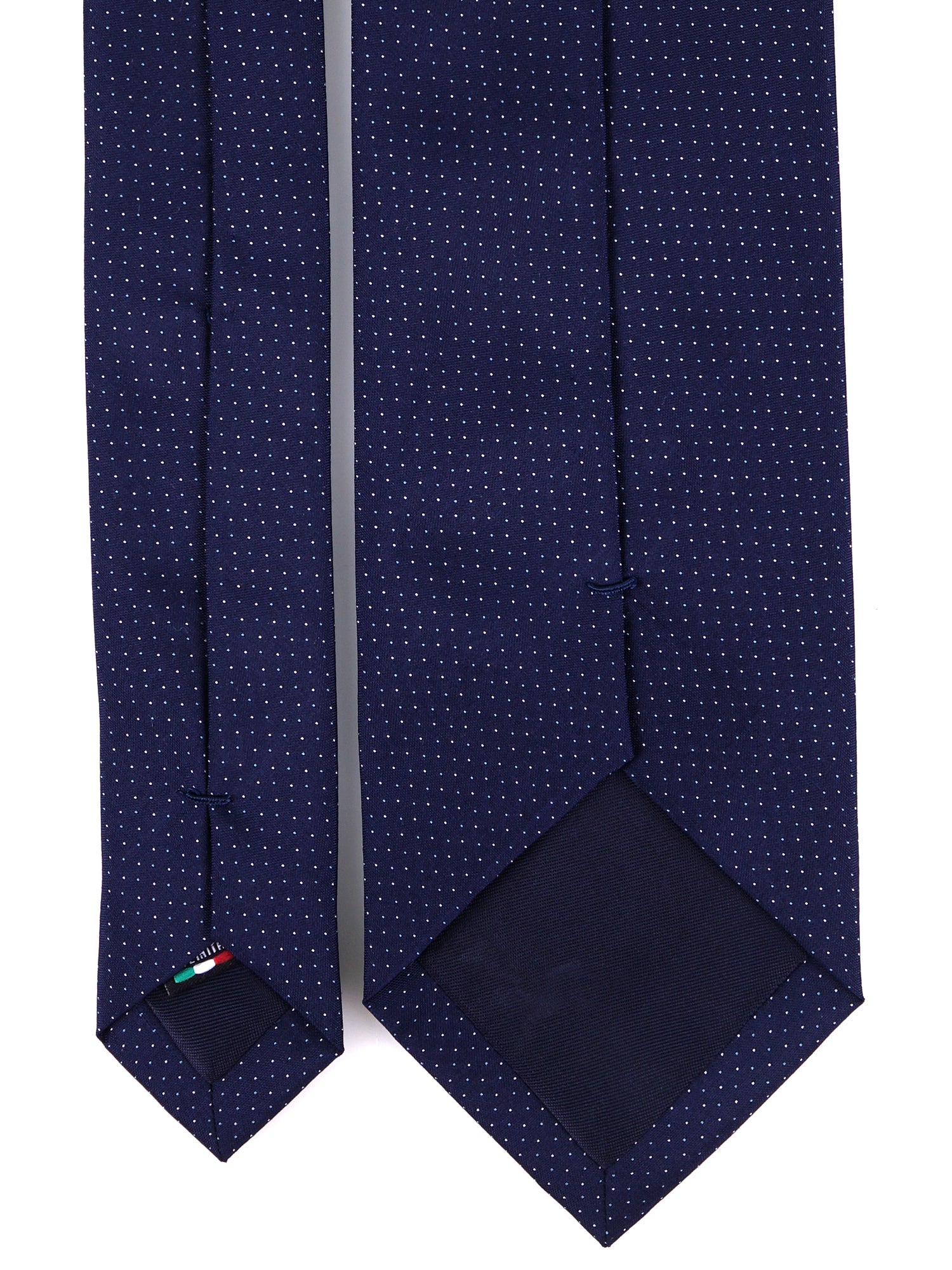 Cravatta 3 pieghe ARMIN in seta tessuta Blu