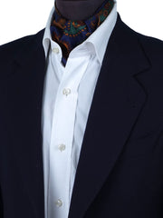Ascot uomo blu in pura seta stampata inglese DANIELE