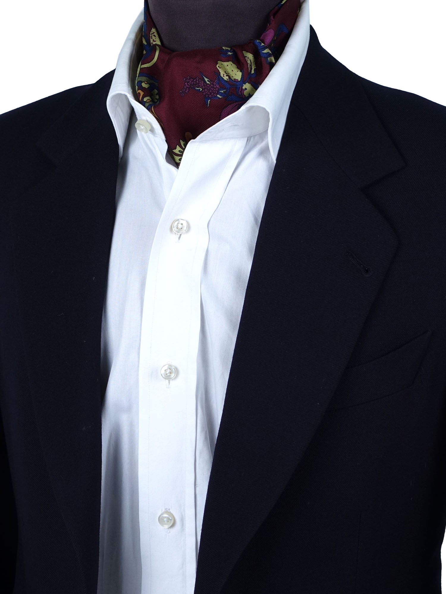 Ascot uomo bordeaux in pura seta stampata inglese ALFONSO