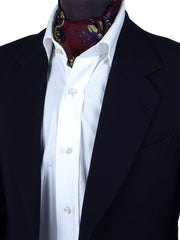 Ascot uomo bordeaux in pura seta stampata inglese ALFONSO