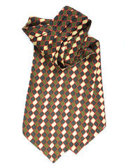 Ascot uomo verde doppia punta in seta stampata SLOAN