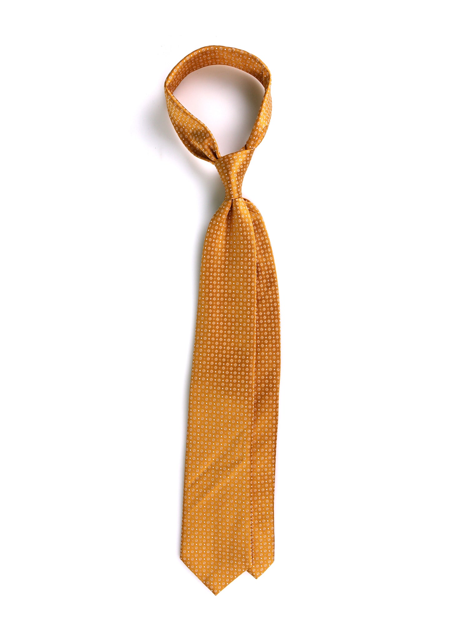 Cravatta 3 Pieghe oro AURA seta tessuto