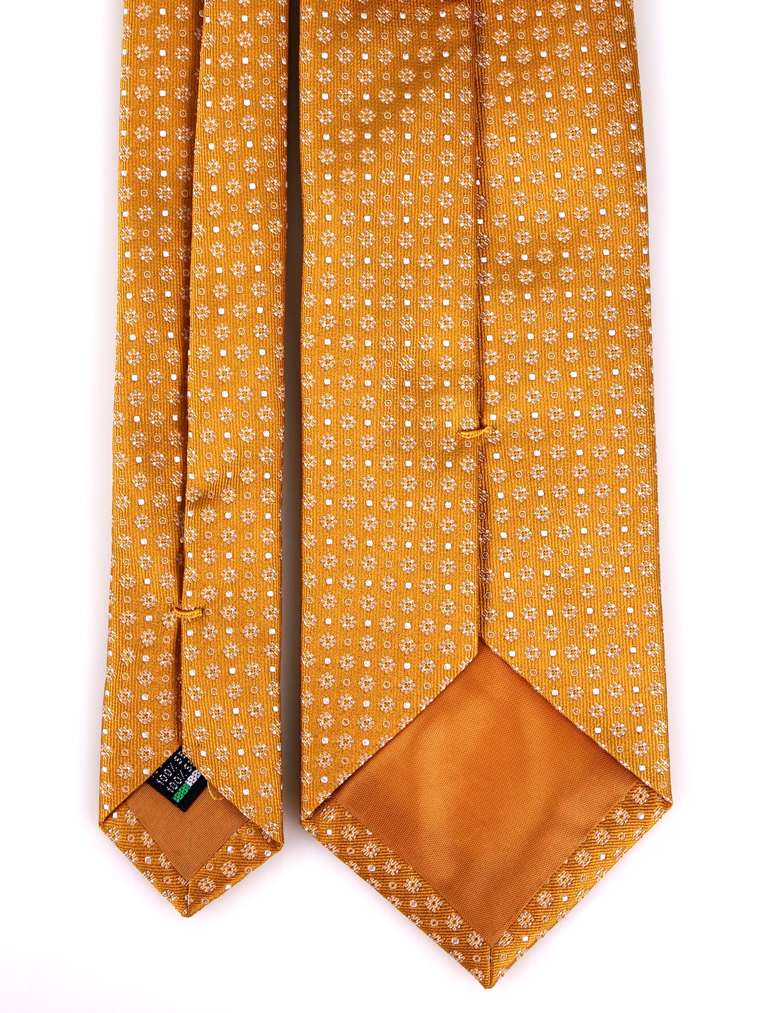 Cravatta 3 Pieghe oro AURA seta tessuto