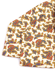 Ascot doppia punta beige in seta twill BARONE