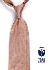 Cravatta 3 pieghe BEER seta tessuta beige