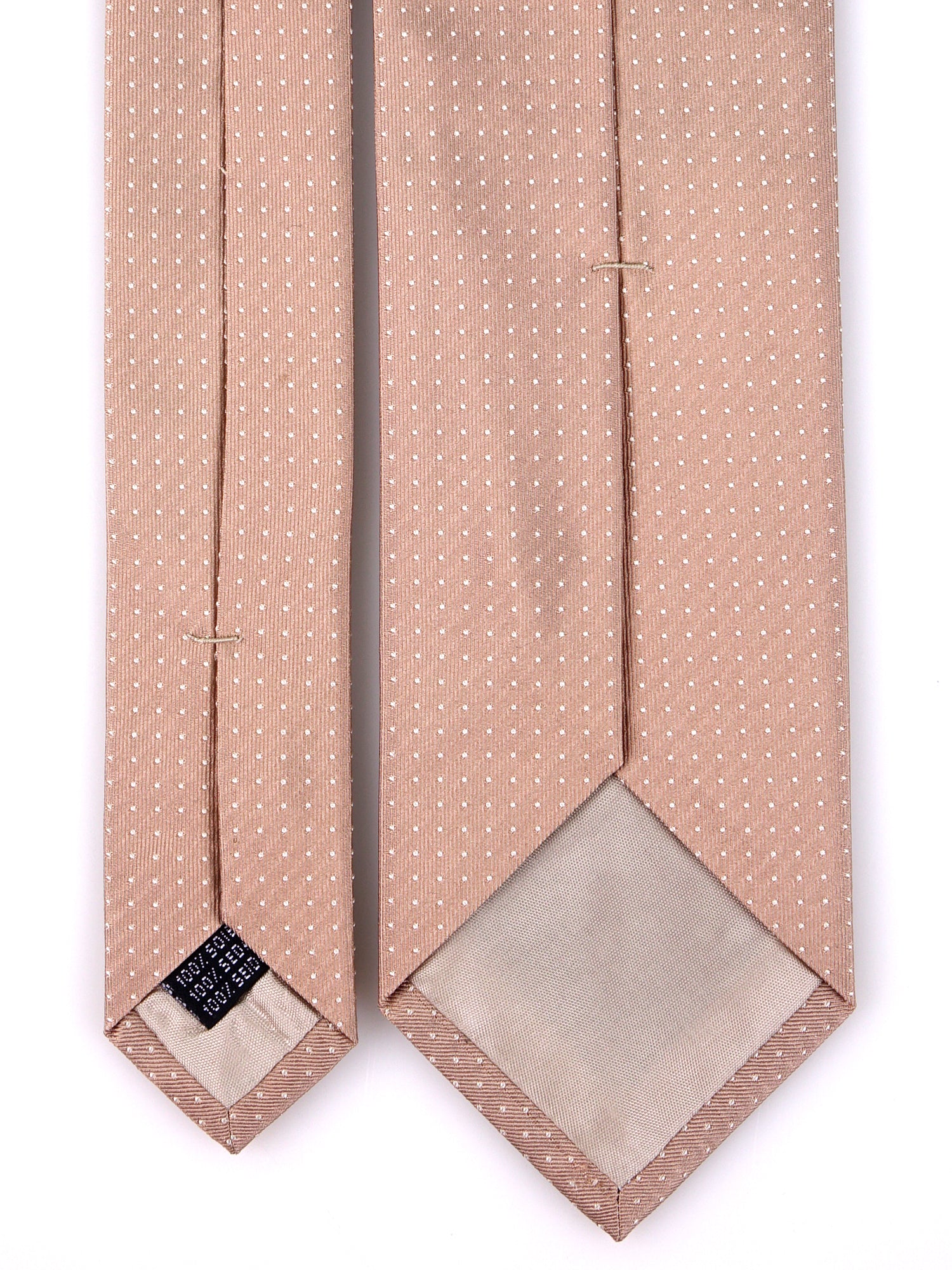 Cravatta 3 pieghe BEER seta tessuta beige