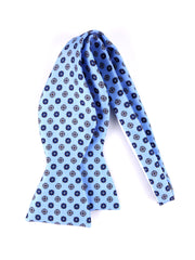 Papillon da annodare BERRY in seta stampata celeste