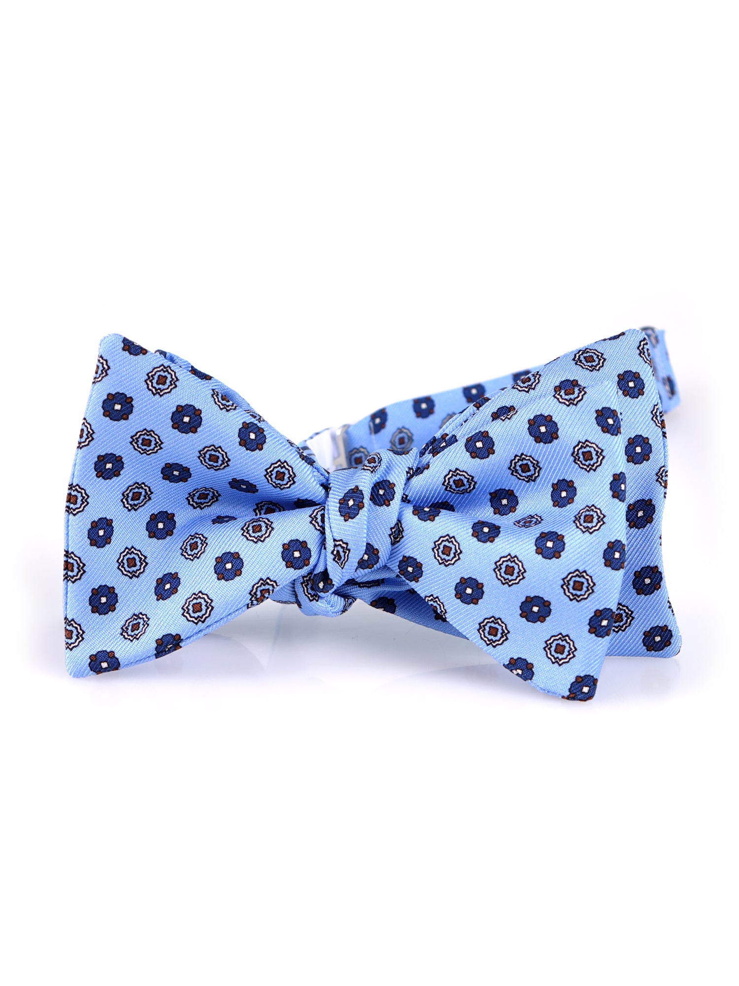 Papillon da annodare BERRY in seta stampata celeste