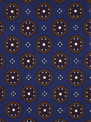 Cravatta 3 pieghe blu in seta madder BILLY