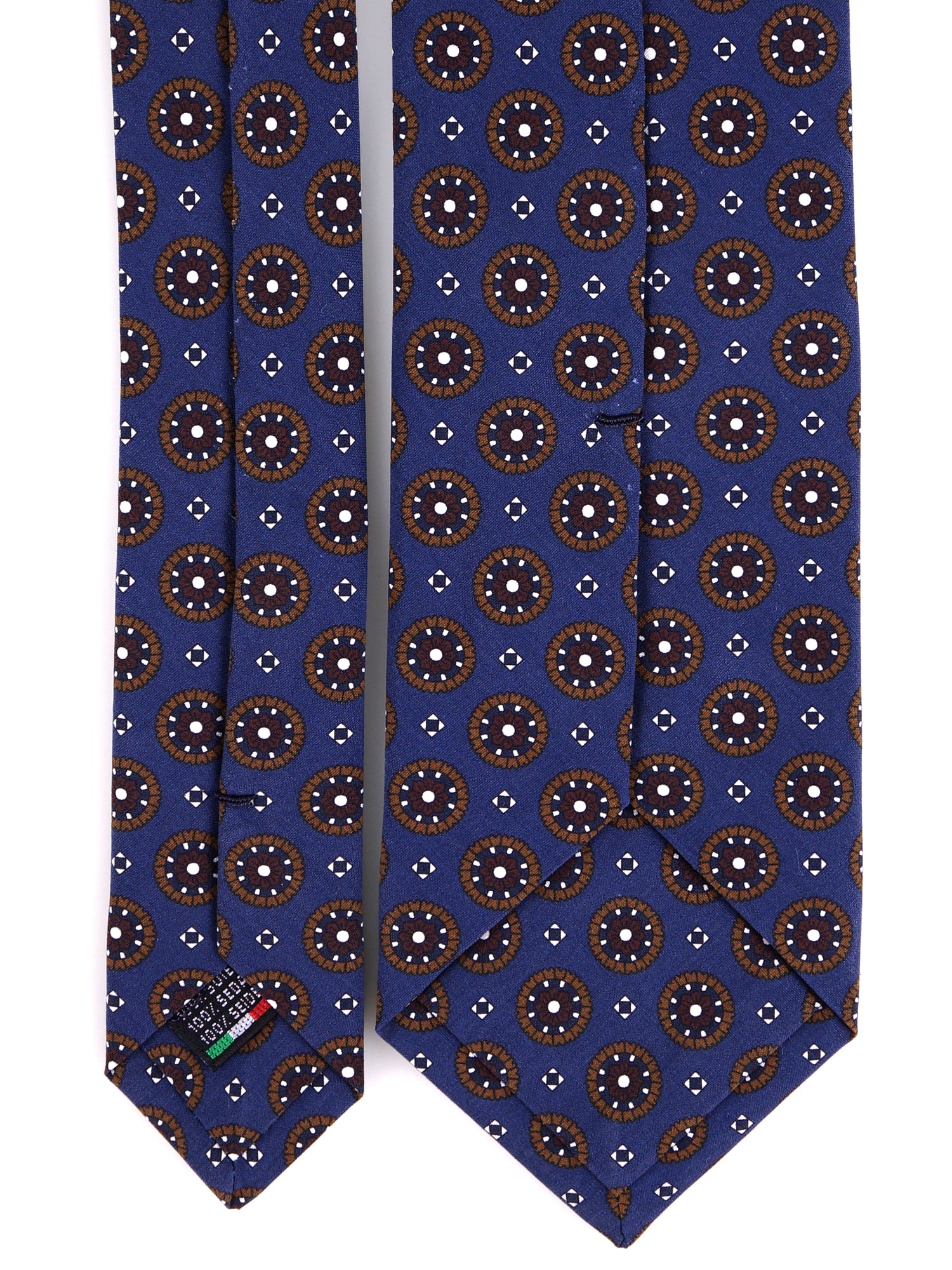 Cravatta 3 pieghe blu in seta madder BILLY