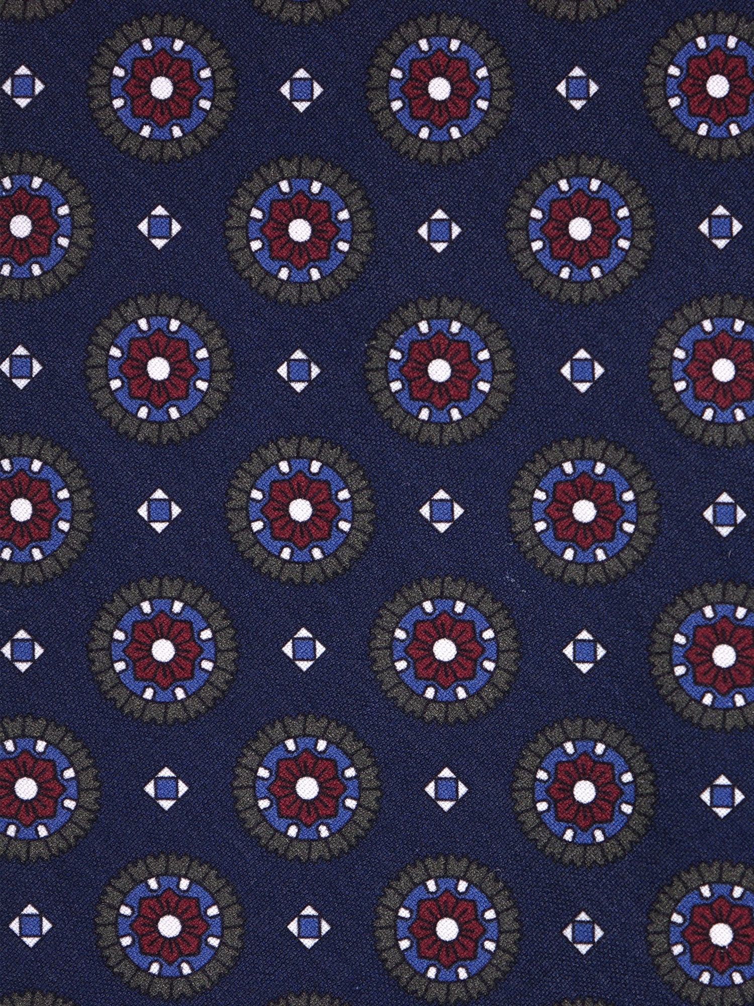 Cravatta 3 pieghe blu navy  in seta madder BILLY