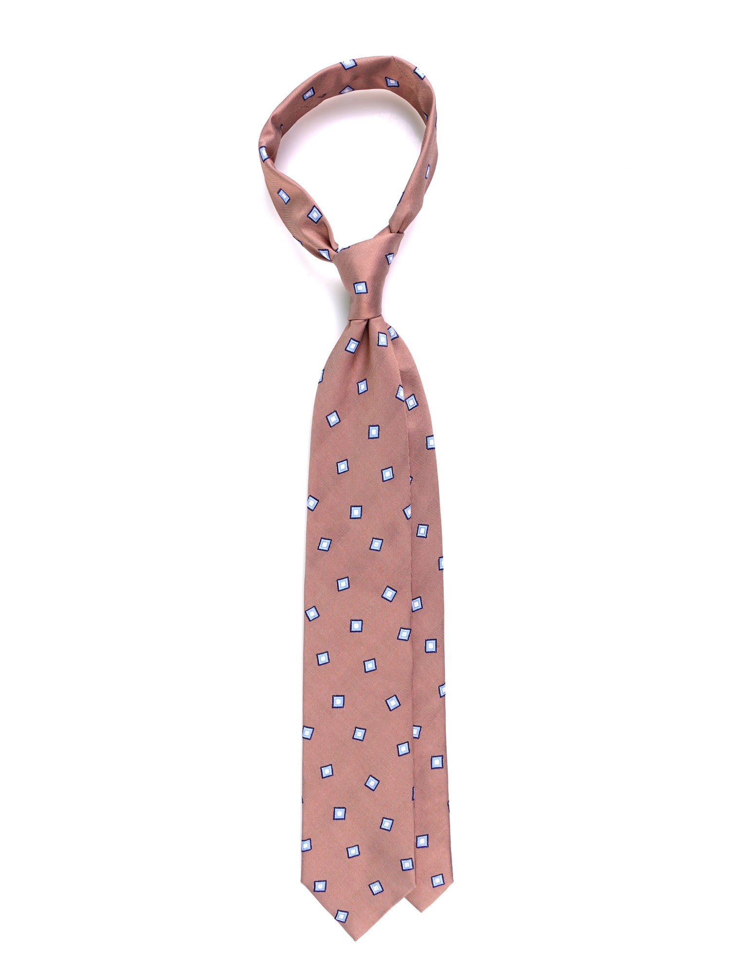 Cravatta 3 pieghe BIRDIE seta\cotone cammello