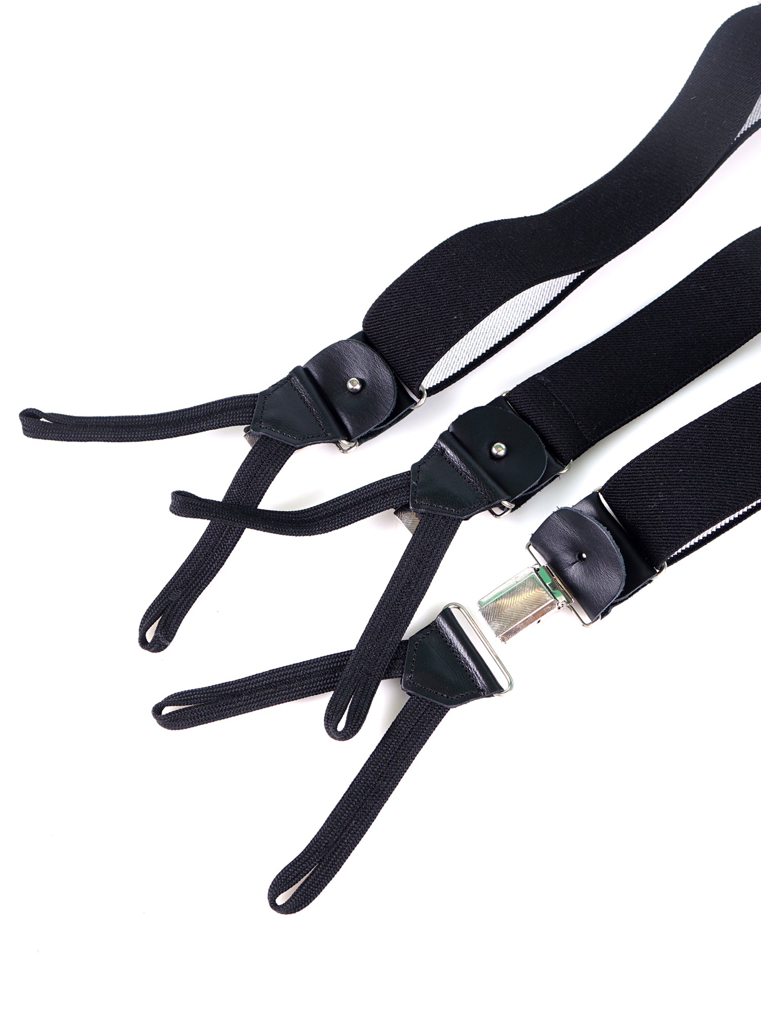 Elastic Y-brace with laces and clips ELASTIC Beige