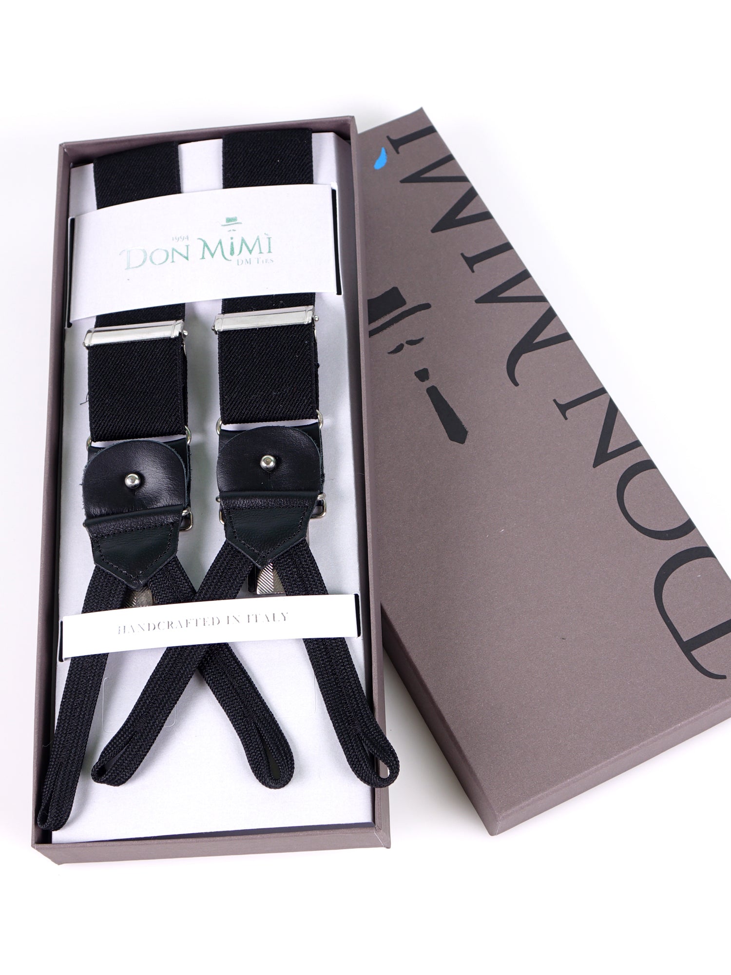 Elastic Y-brace with laces and clips ELASTIC Beige