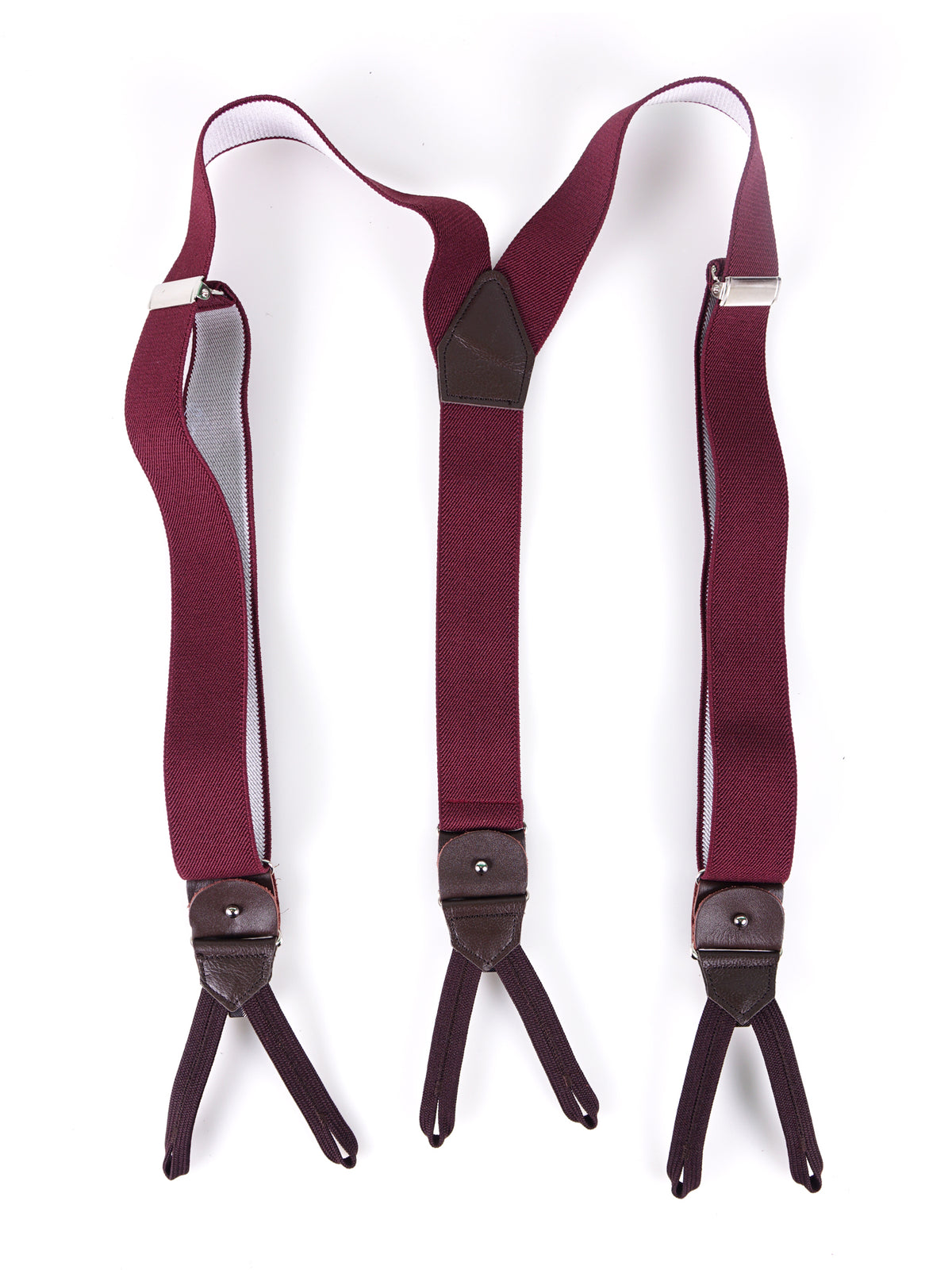 Bretella a Y in elastico con lacci e clip ELASTIC Bordeaux