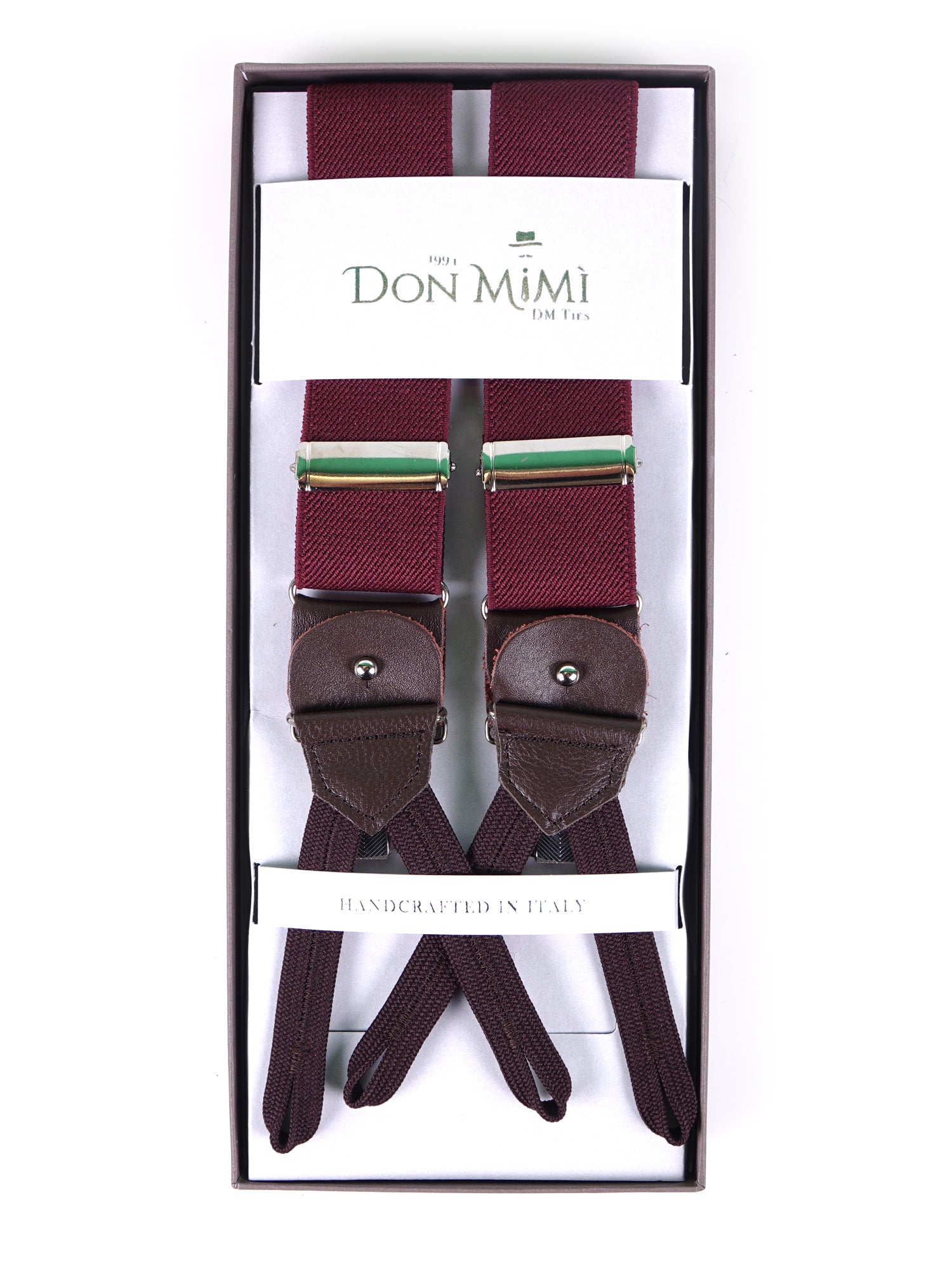 Bretella a Y in elastico con lacci e clip ELASTIC Bordeaux