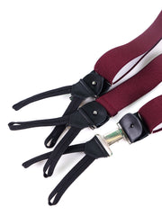 Bretella a Y in elastico con lacci in tessuto e clip ELASTIC Bordeaux