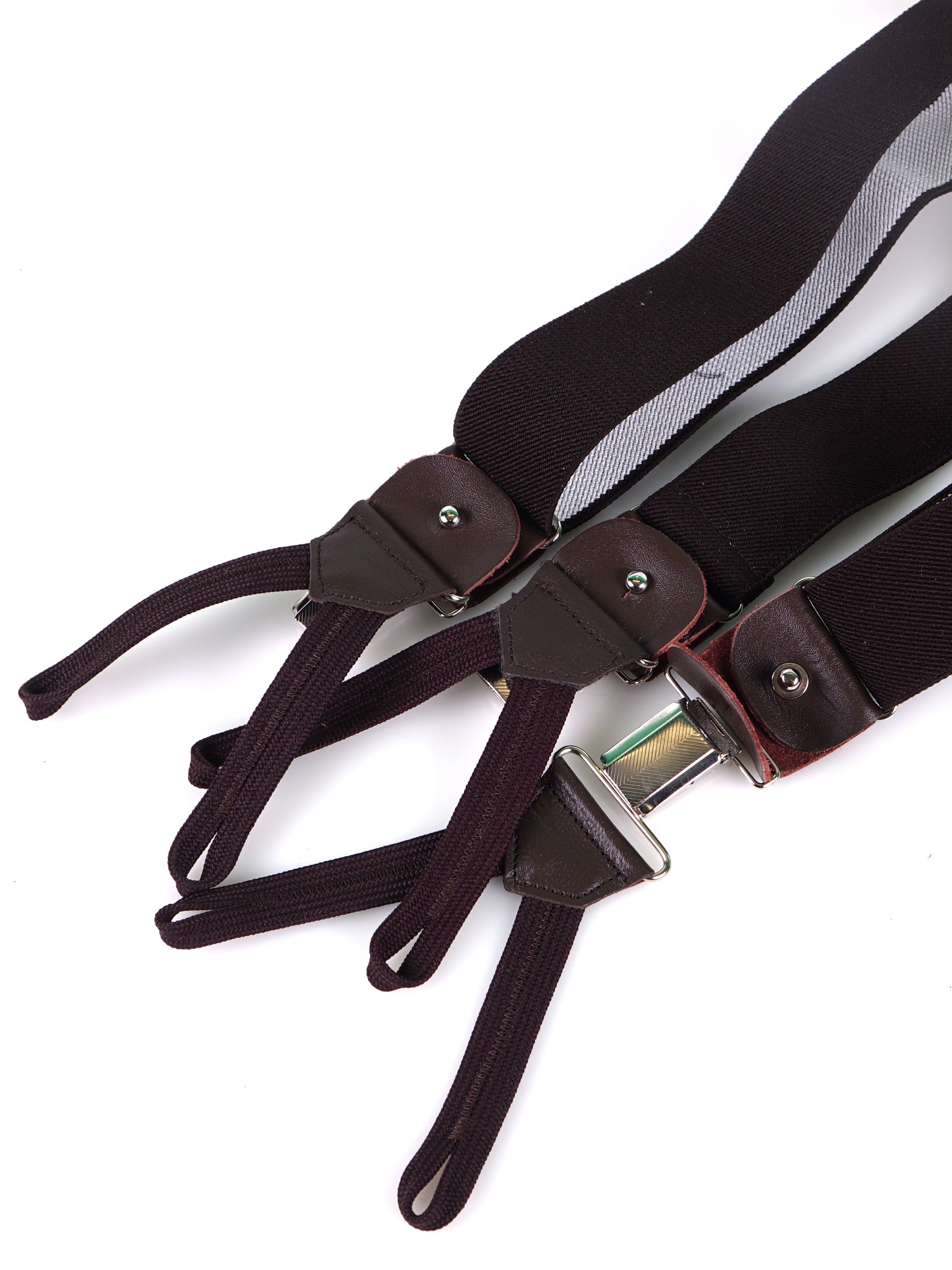 Elastic Y-brace with laces and clips ELASTIC Blue