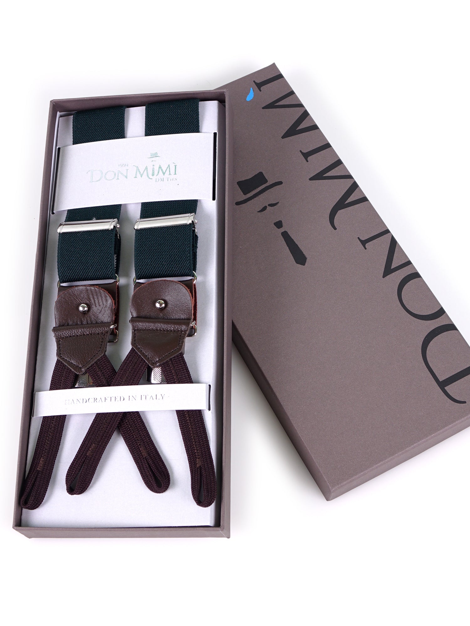 Elastic Y-brace with laces and clips ELASTIC Blue