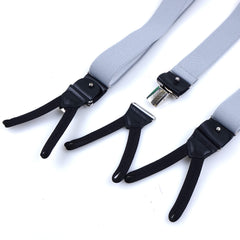 Elastic Y-brace with laces and clips ELASTIC Beige