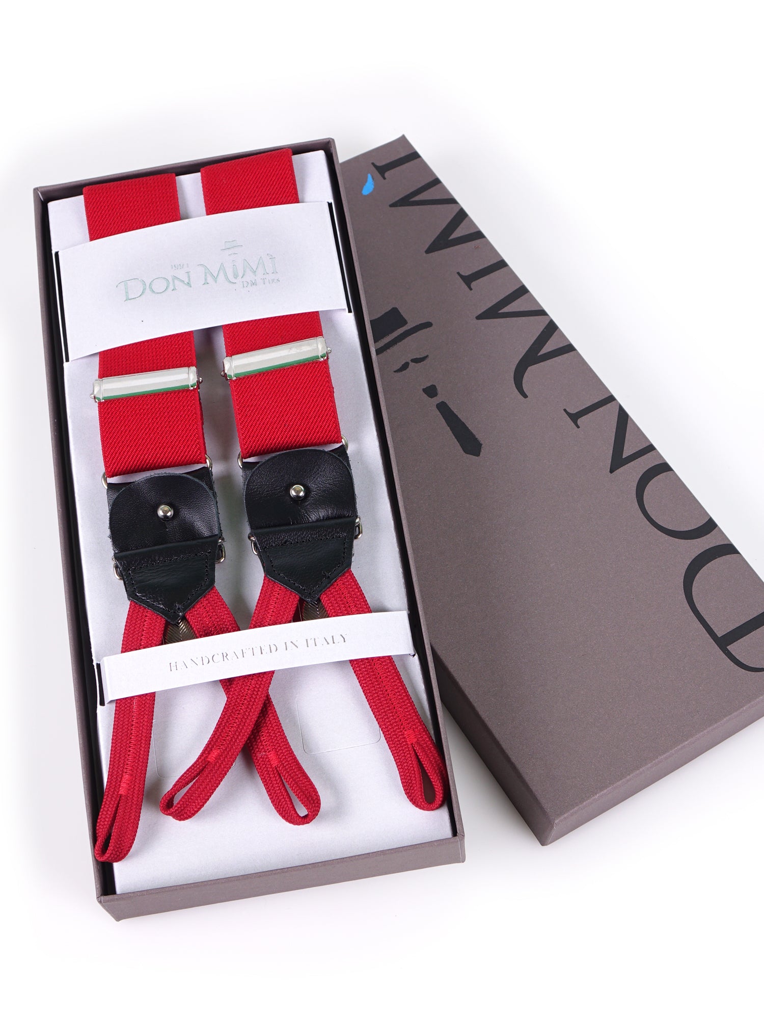 Elastic Y-brace with laces and clips ELASTIC Beige