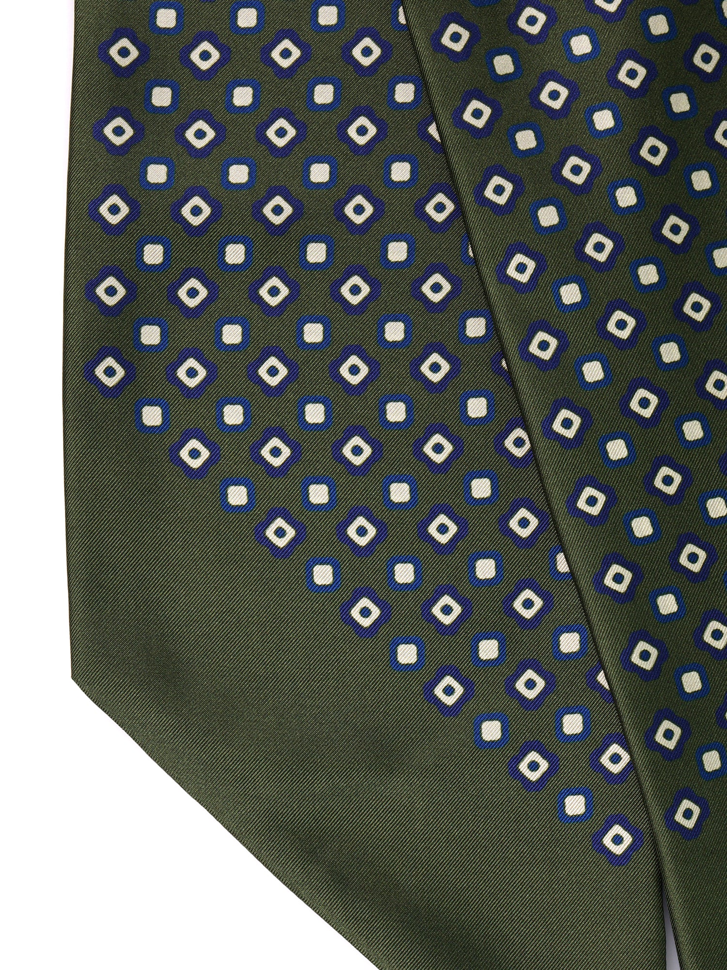 Twilly verde in seta twill Caren