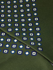 Twilly verde in seta twill Caren