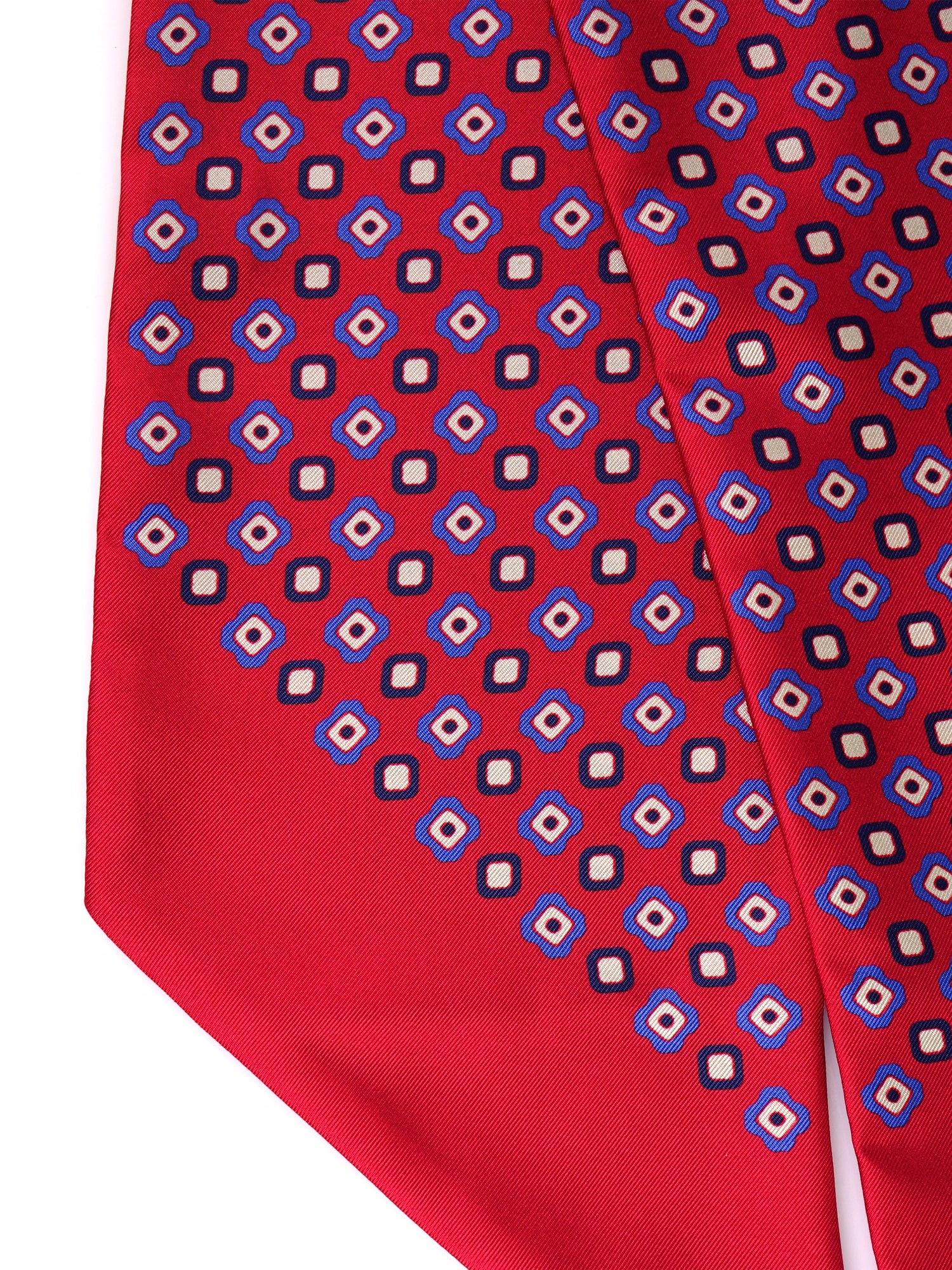 Twilly rosso in seta twill Caren