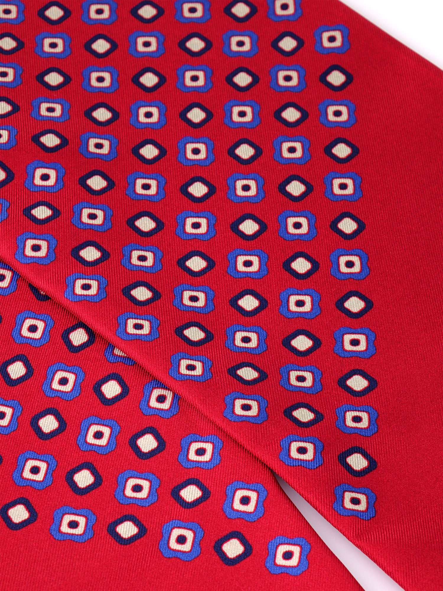 Twilly rosso in seta twill Caren
