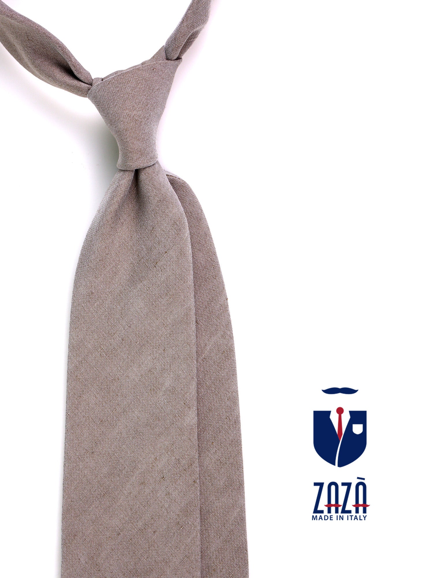 Cravatta 3 pieghe CARTIE seta\lino grigio