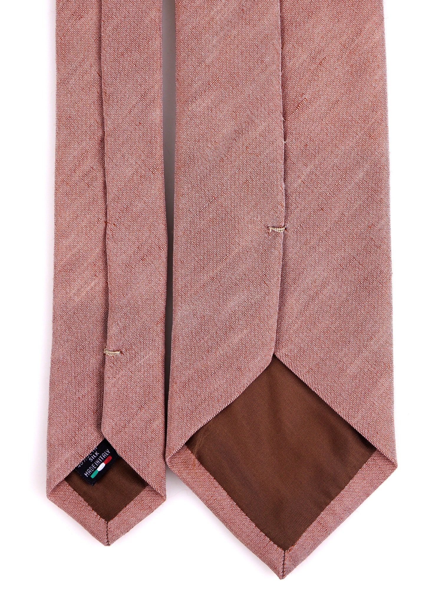 Cravatta 3 pieghe CARTIE seta\lino marrone chiaro