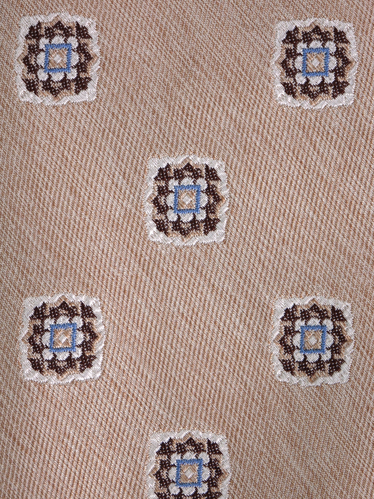 Cravatta 3 pieghe CASE in seta jacquard Beige