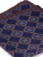 Fazzoletto da taschino in seta stampata CERAMI blu