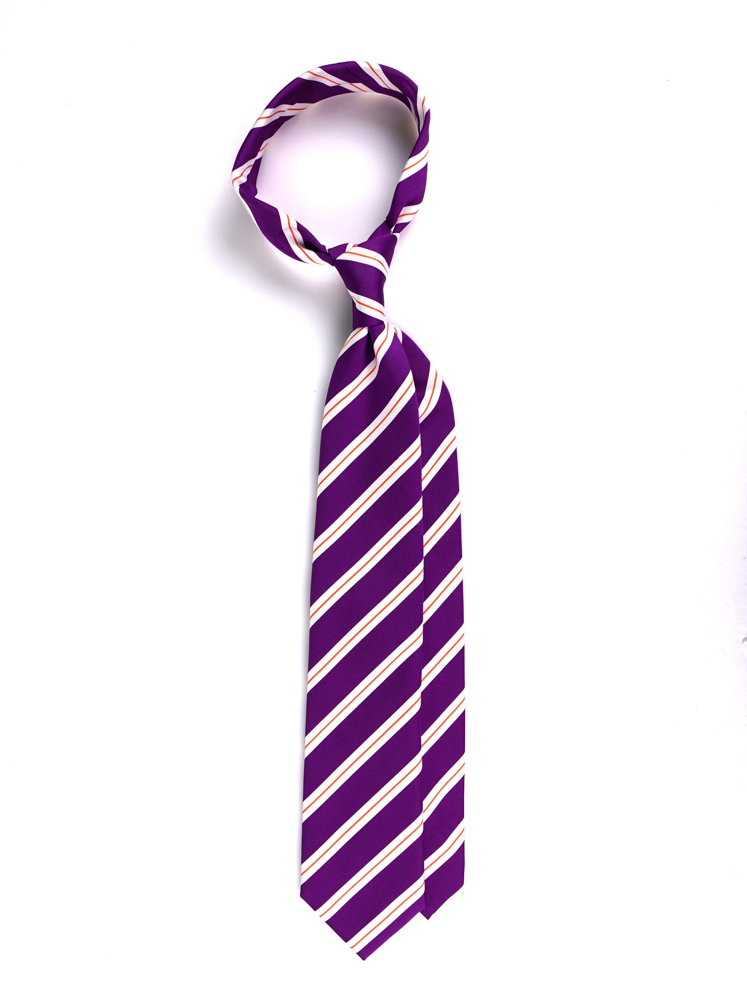 Cravatta 3 pieghe CIRCUS seta jacquard viola