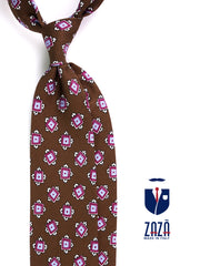 Cravatta 3 pieghe CLAY garzetta di seta verde oliva