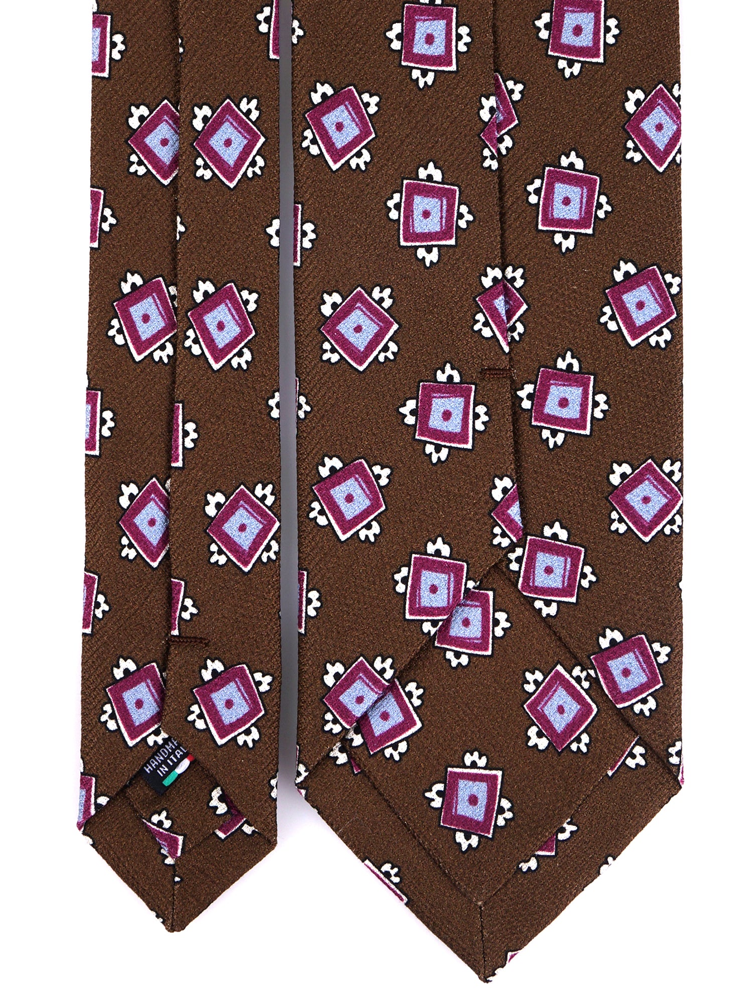 Cravatta 3 pieghe CLAY garzetta di seta verde oliva