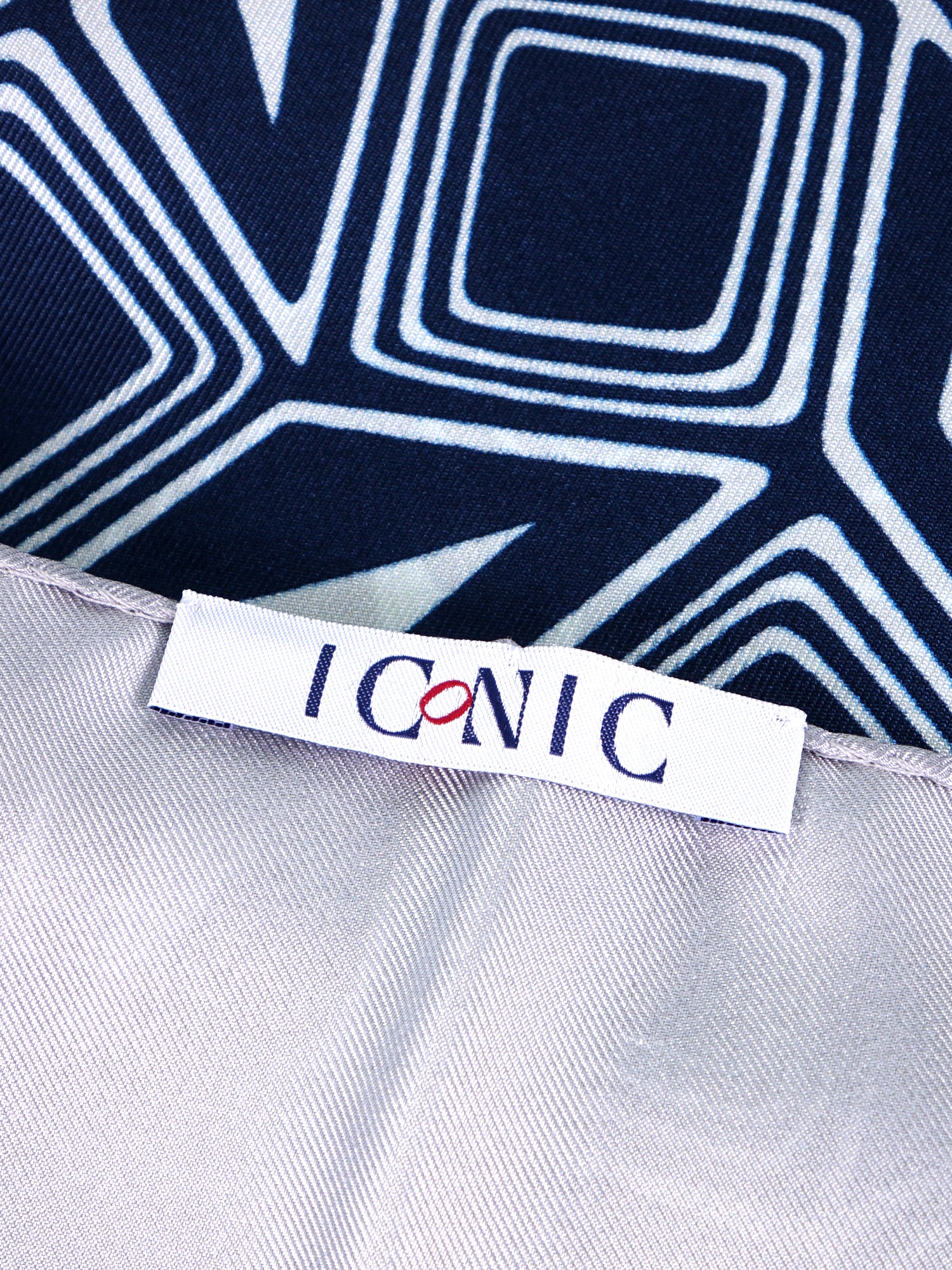 Foulard COMATOSE blu in seta stampata