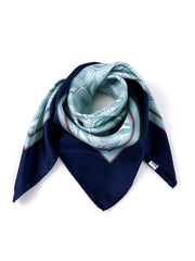 Foulard COMATOSE verde chiaro in seta stampata
