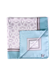 Foulard COMATOSE grigio in seta stampata