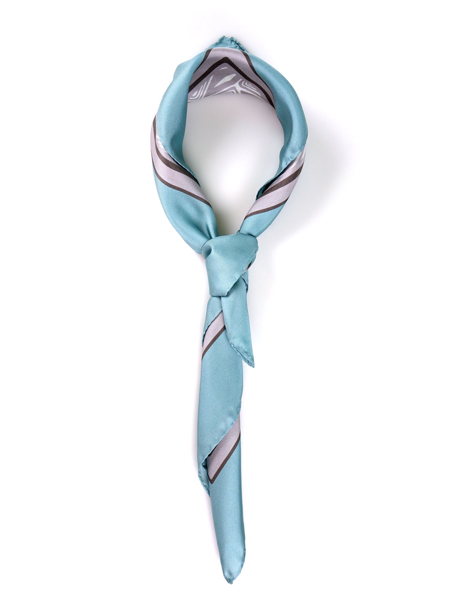 Foulard COMATOSE grigio in seta stampata