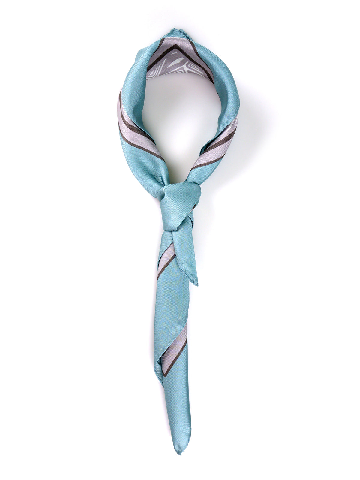 Foulard COMATOSE grigio in seta stampata