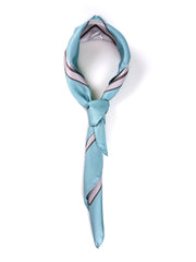 Foulard COMATOSE grigio in seta stampata