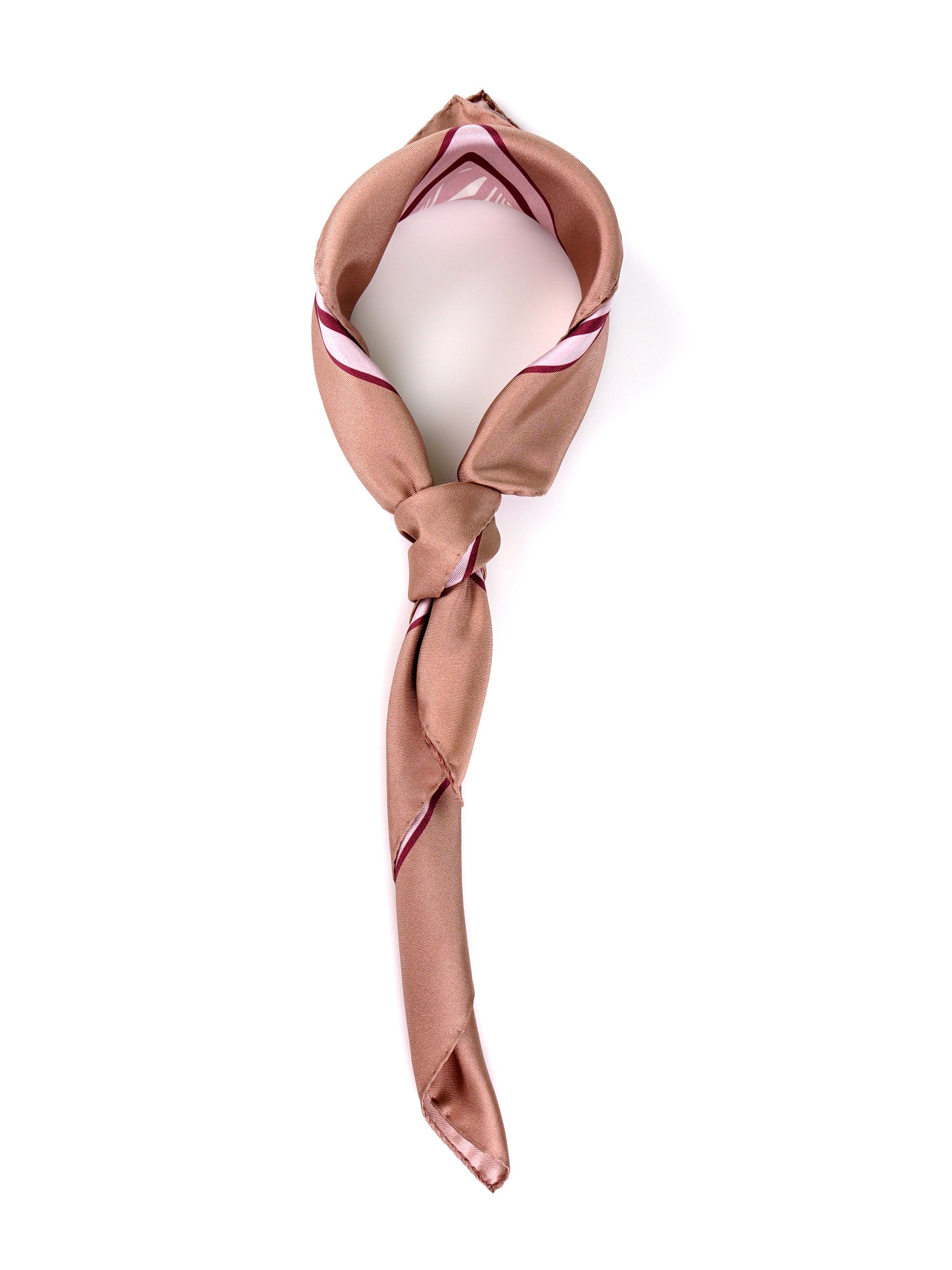 Foulard COMATOSE rosa in seta stampata