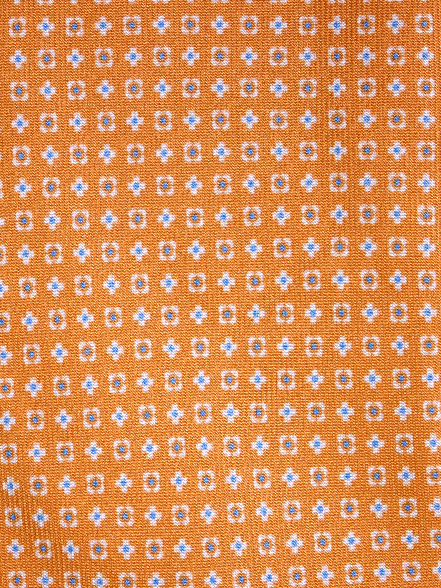 Cravatta 3 Pieghe arancione SPICY seta stampata