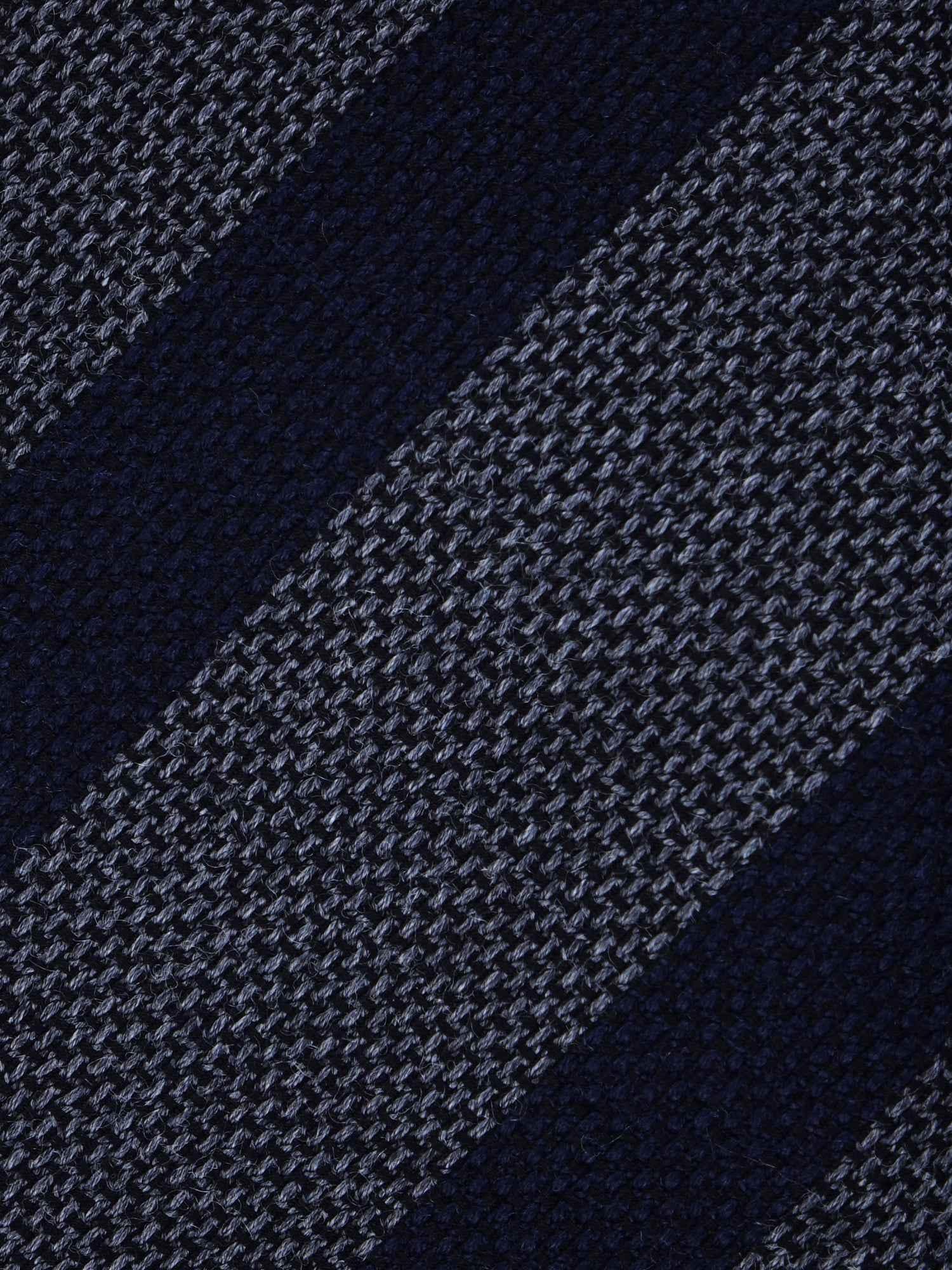 Cravatta grigio 3 pieghe in lana/seta WILLOW