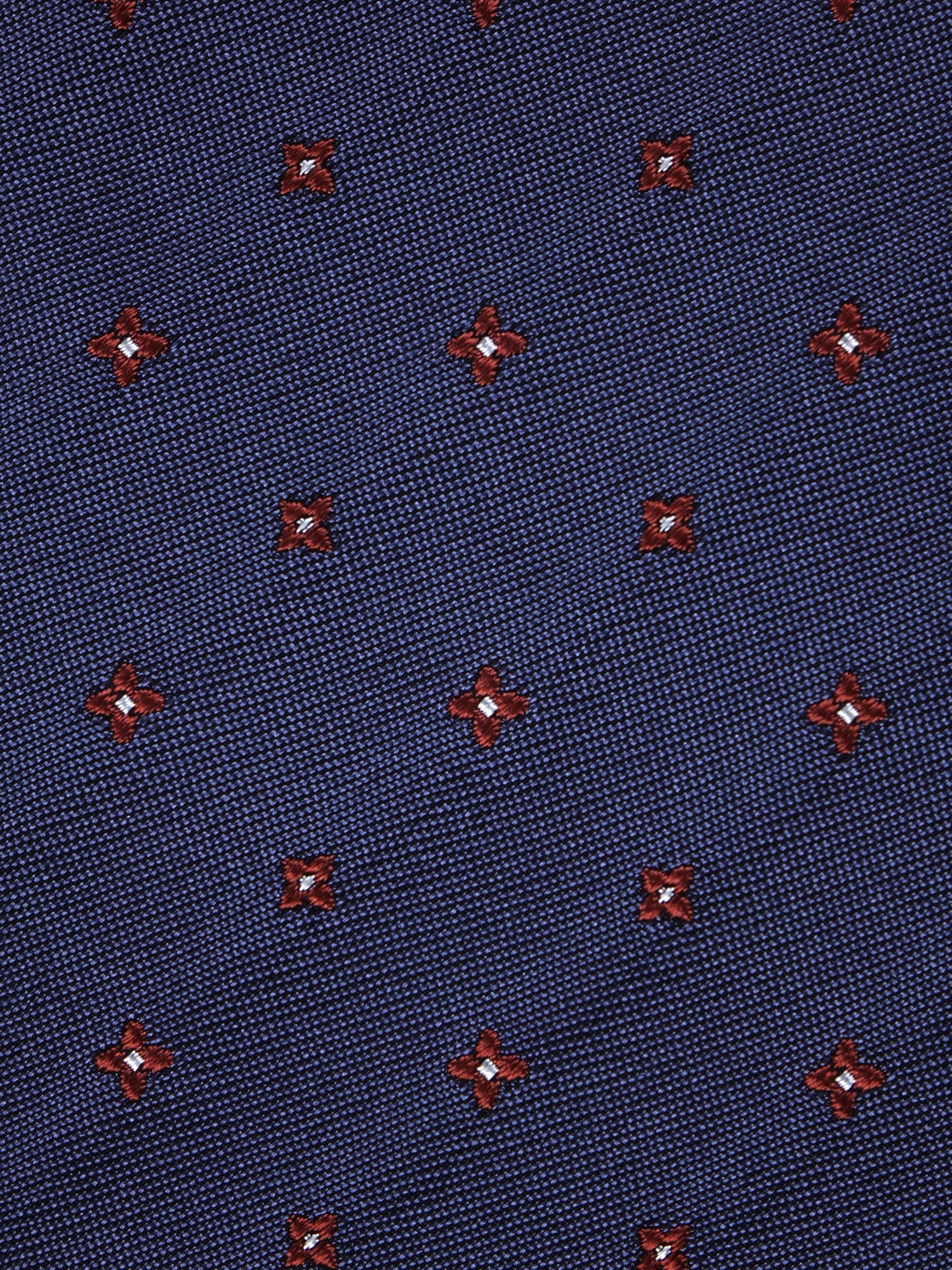 Cravatta 3 pieghe blu avion in seta/cotone MARTIN